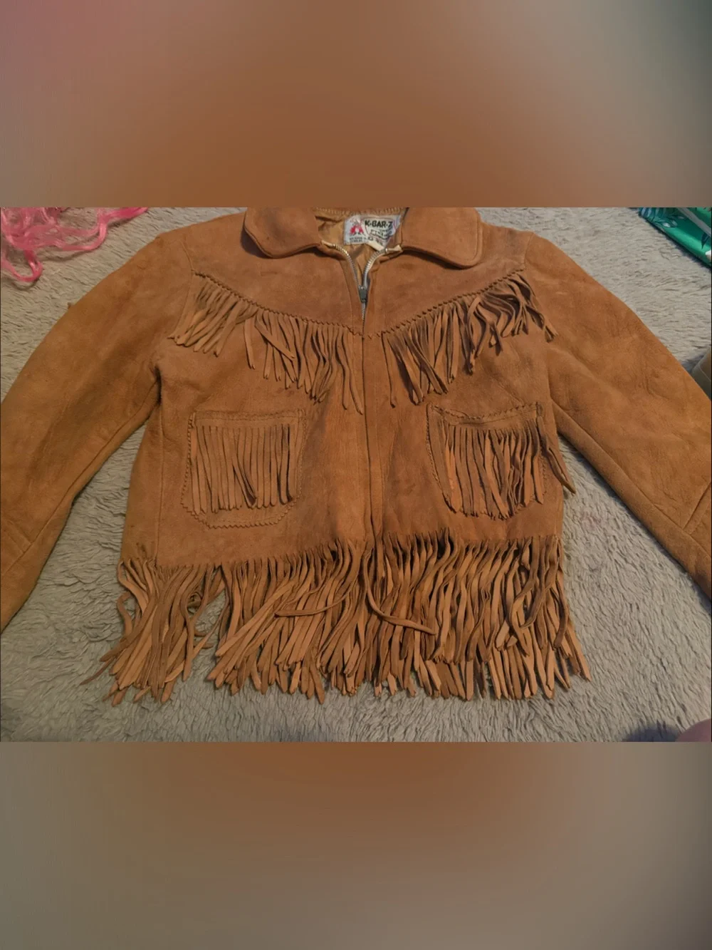 VTG 50s/60s K-Bar-Z Ranchwear (Suede & Leather Experts) Fringe Jacket Kid Size 8